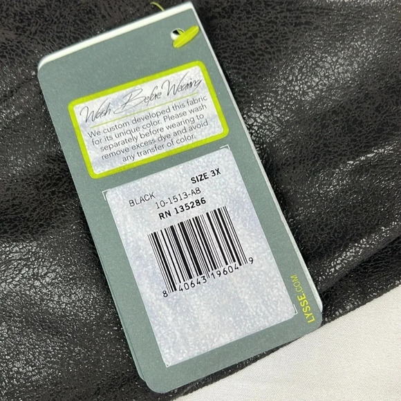 LYSSE New‎ Women’s 3X Pull-on Black Buffed Suede Seamed Legging - Picture 7 of 12